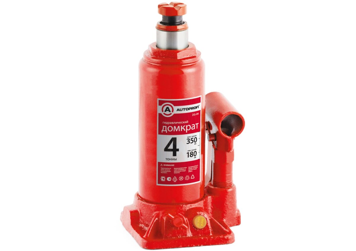 Домкрат бутылочный УАЗ гидравлический 4 тонны (защита от перегруза) 